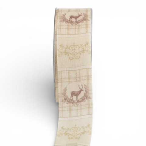 NASTRO WILDLIFE 40MMX20MT CREAM